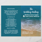 Blue Zee Beach bruiloft programma (Voorkant)