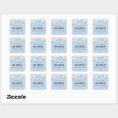Blue Zee Breeze Soy Candle Productlabels Vierkante Sticker (Vel)