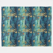 Blue Zee Ocean Beach Zeesterren Fleece Deken (Voorkant (Horizontaal))