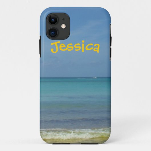 Blue Zee Personalized Name Case-Mate iPhone Case (Achterkant)