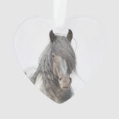 Blue Zeus Heart Wild Hoofbeats Ornament (achterkant)