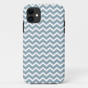 Blue Zig Zag Chevrons Pattern iPhone 11 Hoesje