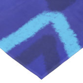 Blue Zig Zags Dots Funky Pattern  Tafelkleed (Gekanteld)