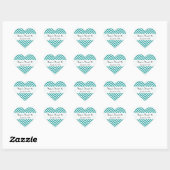 Blue Zigzag, Blue Chevron, Zigzag, Sweet 16 Hart Sticker (Vel)