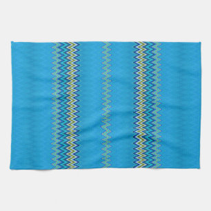 Blue Zigzag Theedoek