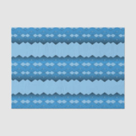 Blue Zigzag Tissuepapier