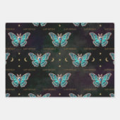 Blue Zircon December Birthstone Moth Birthday Inpakpapier Vel (Voorkant)