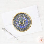 Blue Zodiac Wheel Sticker (Envelop)