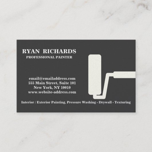 Blueack Chalkboard Huis Schilderen Visitekaartje (Voorkant)