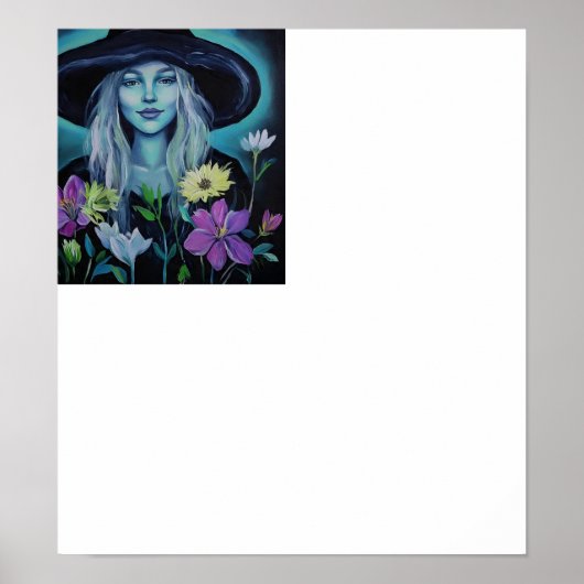 BlueAuraBloemHeks Poster (Voorkant)