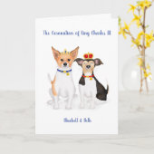 Bluebell & Beth Jack Russells Carte de couronnemen (Fleur jaune)