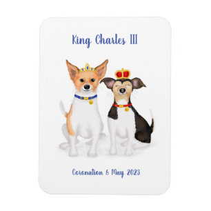 Bluebell & Beth Jack Russells Coronation magnet Magneet