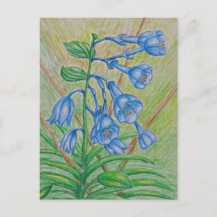 BlueBell-bloemen Briefkaart