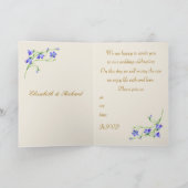 Bluebell bloemen en ringen Wedding Invitation (Binnen)
