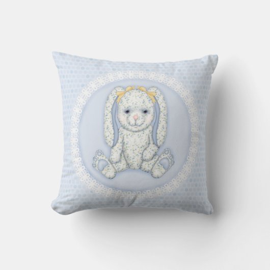 Bluebell Bunny et Pois Keepsaké Coussin (Recto)