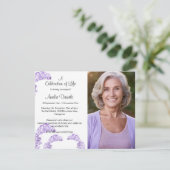 Bluebell Celebration of Life Kaart foto (Staand voorkant)