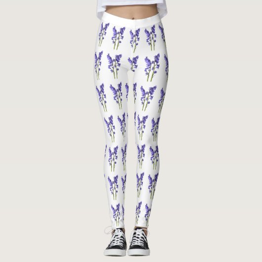 Bluebell Fabric Pattern. Leggings (Voorkant)