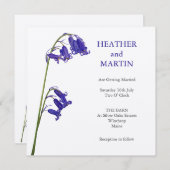 Bluebell faire-part de mariage (Devant / Derrière)