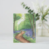 Bluebell Flower Trail Bluebells Briefkaart (Staand voorkant)