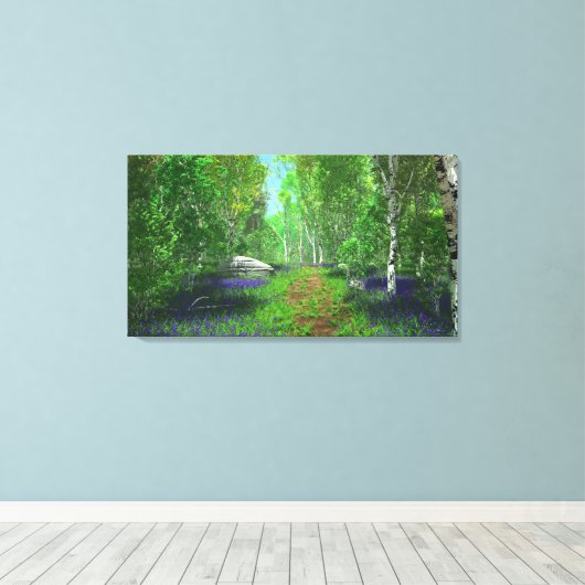 Bluebell Light Canvas afdrukken (Insitu (Houten vloer))