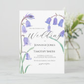 bluebell watercolor wedding invitation  (Debout devant)