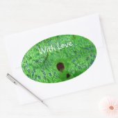 Bluebell Wood Hedégel Ovale Sticker (Envelop)