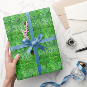 Bluebell Wood Hedégel Spring Green Cadeaupapier