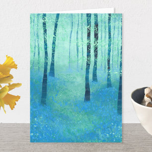 Bluebell Woodland Landscape Greetings Card Aankondiging