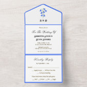 Bluebells All in One Wedding Invitation (À l'intérieur)