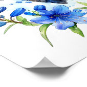 Bluebells Hummingbird Waterverf Print (Hoek)