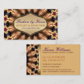 Bluebells Purple Gold Cartes de visite (Devant / Derrière)