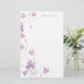 Bluebells - Violet 5.5 x 8.5 Stationery Briefpapier (Staand voorkant)