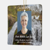 Bluebells Waterfall Landscape  Memorial Keepsake  Keramisch Ornament (Links)