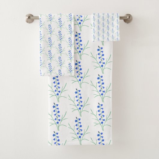 Bluebells White Bad Handdoek (Insitu)