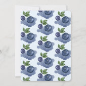 Blueberries Baby Boy Zwangerschap Uitnodiging (Achterkant)