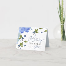 Blueberries Berry Merci pour vous Carte de remerci