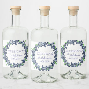 Blueberries Blueberry Fruits Vrijgezellenfeest Par Likeurfles Etiket