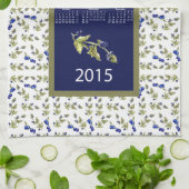 blueberries calendrier 2015 cuisine torchon (Plié)