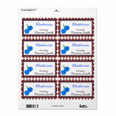 Blueberries Étiquettes de canne sur mesure (Feuille entière)