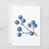 Blueberries Fraîches Sur Invitation D'Une Branche (Devant)