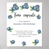 Blueberries Time Capsule 1e verjaardag Poster (Voorkant)