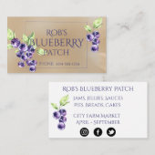 Blueberries Visitekaartje (Voorkant / Achterkant)