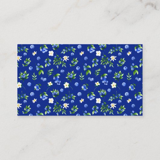 Blueberries with Foliage Birthday A Note On Gifts Informatiekaartje (Achterkant)
