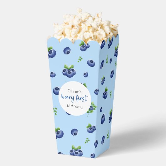 Blueberry 1e verjaardag Berry eerste Bedankdoosjes (Popped)