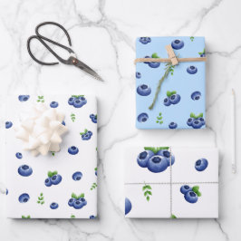 Blueberry-afdruk Inpakpapier Vel