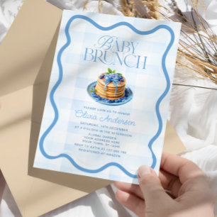 Blueberry Baby Brunch-Baby shower Kaart