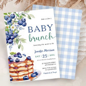 Blueberry Baby Brunch Boy Baby shower Invitation