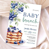 Blueberry Baby Brunch Boy Baby shower Invitation