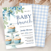 Blueberry Baby Brunch Boy Shower Invitation