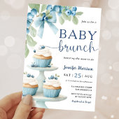 Blueberry Baby Brunch Boy Shower Invitation